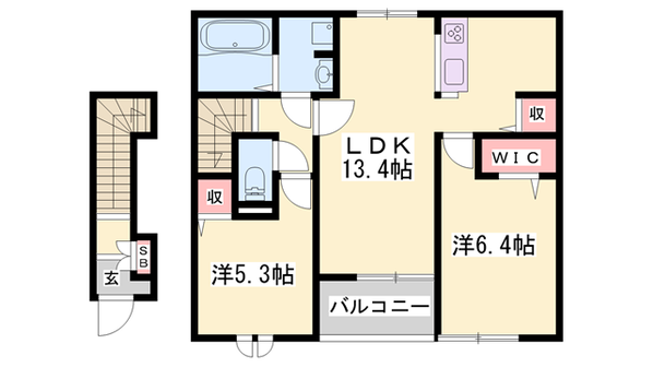 シャリティ・ベルⅠの物件間取画像